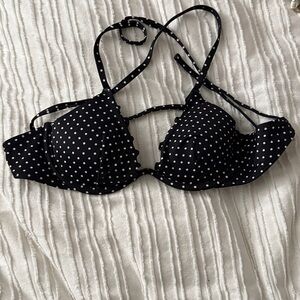 Shade & Shore Black Polka Dot Bikini Top